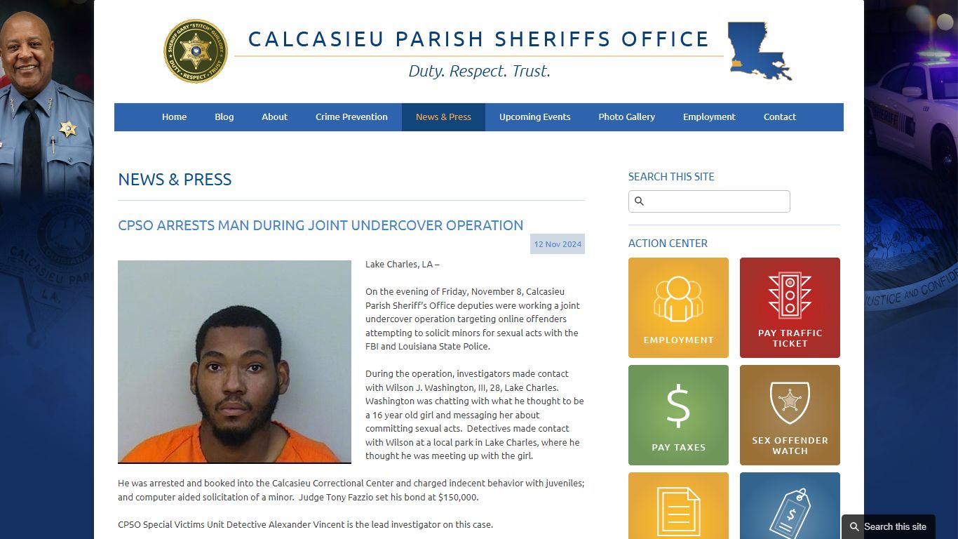 News & Press - Calcasieu Parish Sheriff's Office